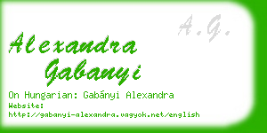 alexandra gabanyi business card